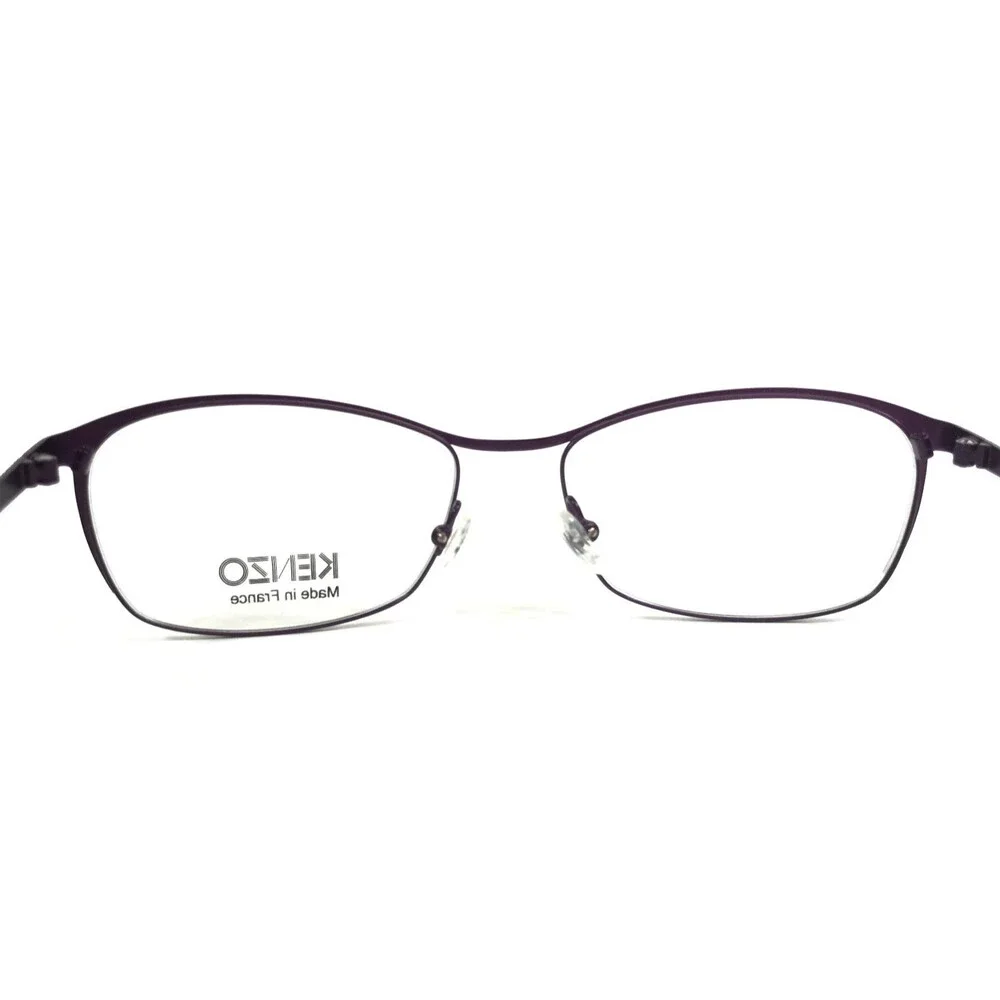Kenzo Eyeglasses Frames KZ2201 C01 Ruthenium Gray Purple Cat Eye 53-16-135